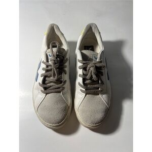 Veja White and Gray Sneakers with Blue Accents